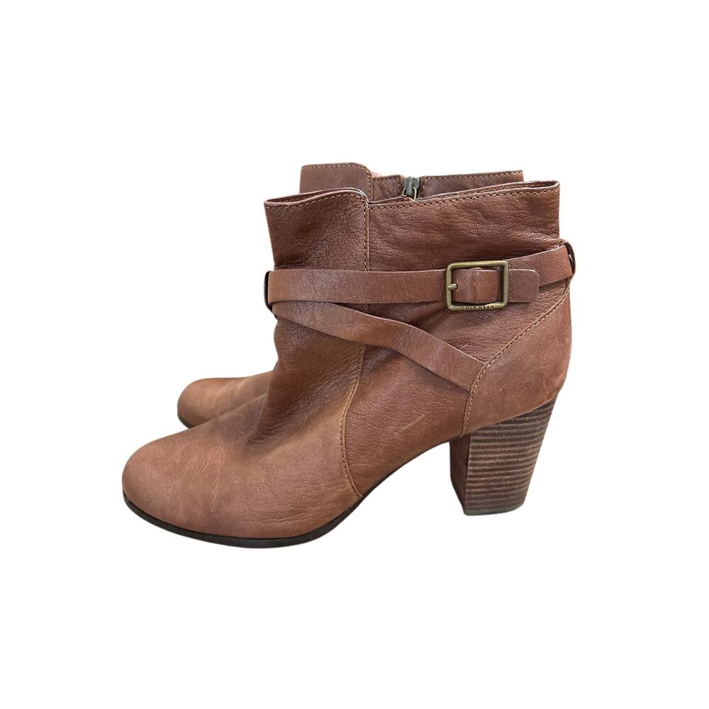 Cole Haan Brown Leather Ankle Bootie Sz 10